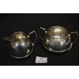 Art Deco Silver Cream Jug and Sugar Bowl - Birming