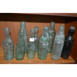 Nine Hull Mineral Water and Codd Bottles etc.