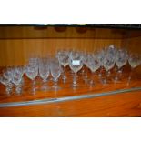 Cut Glass Crystal Wine Glasses, etc.