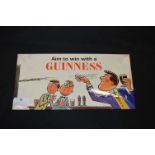 "Aim to Win with a Guinness" Advertising Sign