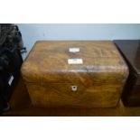 Victorian Mahogany Caddy with Mother of Pearl Escu
