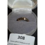 18ct Gold Illusion Set Diamond Ring Size: L