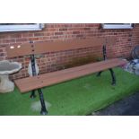 Cast Iron Garden Bench with Branch Supports