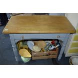 Victorian Painted Pine Kitchen Table