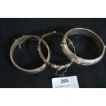 THree Hallmarked Silver Bangles