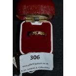 18ct Gold Diamond & Ruby Dress Ring Size: N - Chester 1901