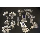 Argentum Silver Cutlery Set - Sheffield 1991, Eight Place Setting (86 Pieces)