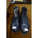 Pair of Army Boots with Spats Size: 7