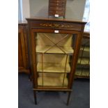 Inlaid Edwardian Mahogany Glazed Display Cabinet