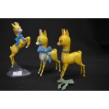 Three Vintage Babycham Bambi Advertising Figures