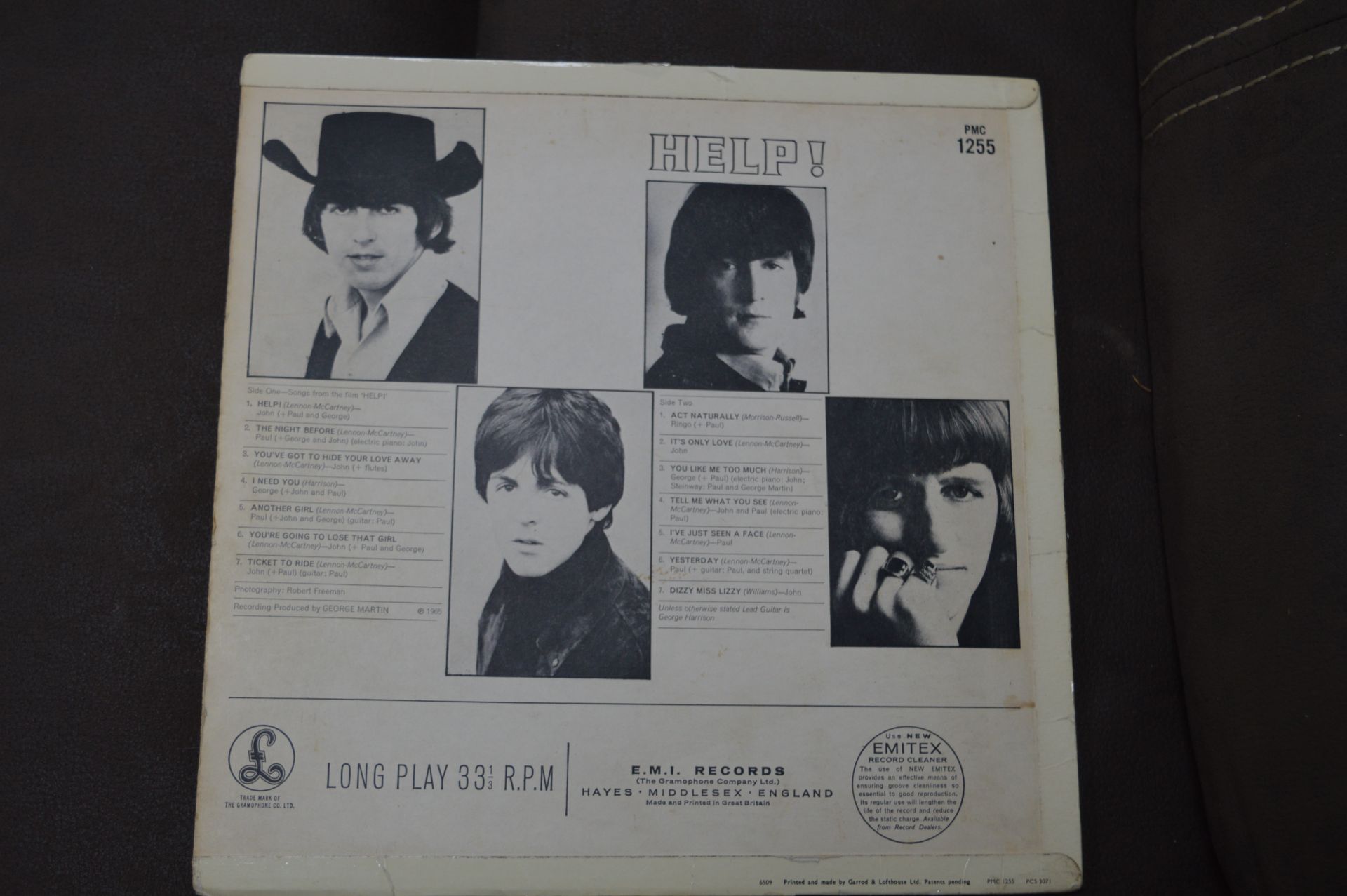 Beatles Help 1965 Early Run Record - Image 2 of 2