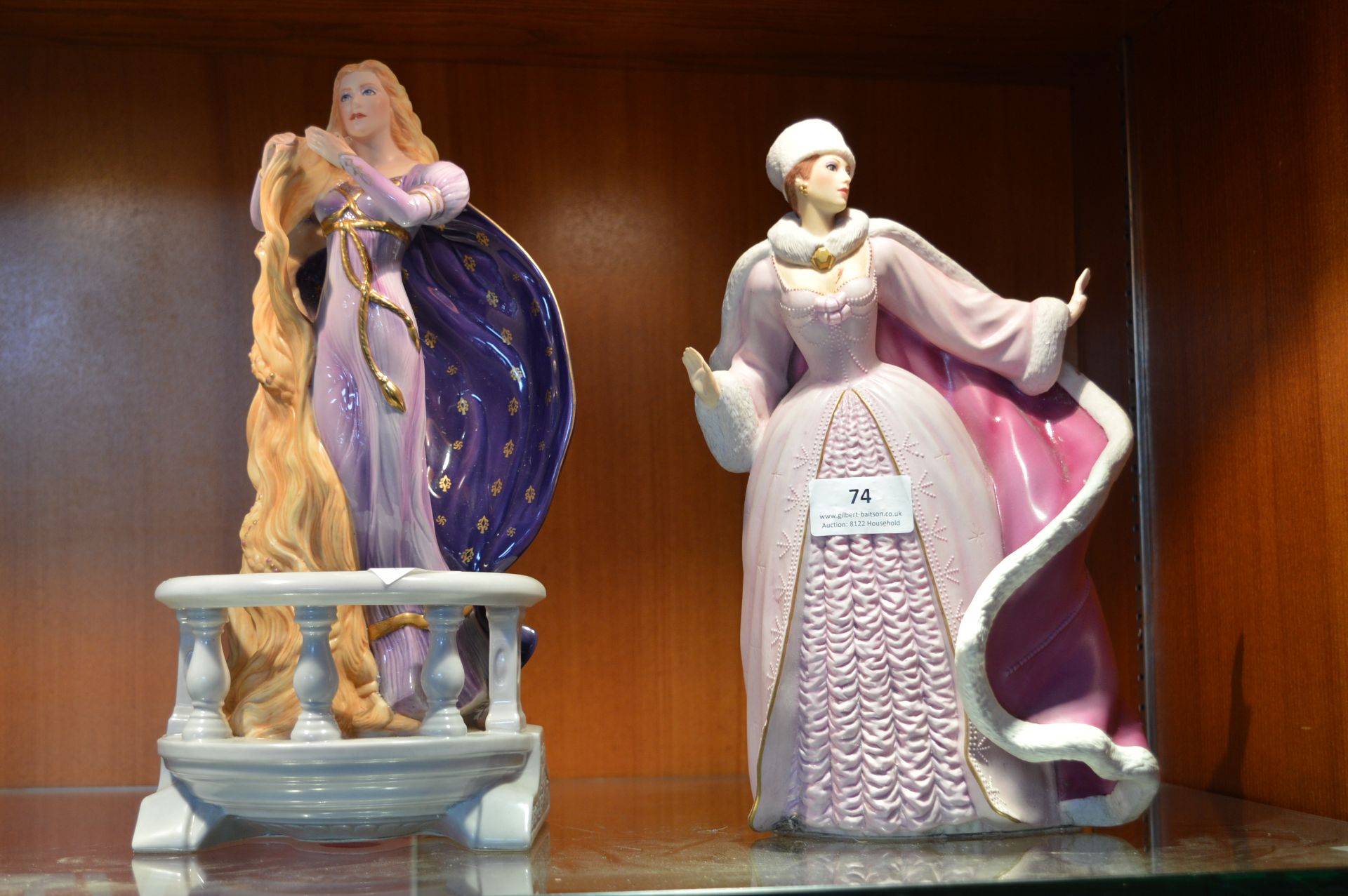 Two Kunkleman Figurines - Rapunzel and The Snow Qu