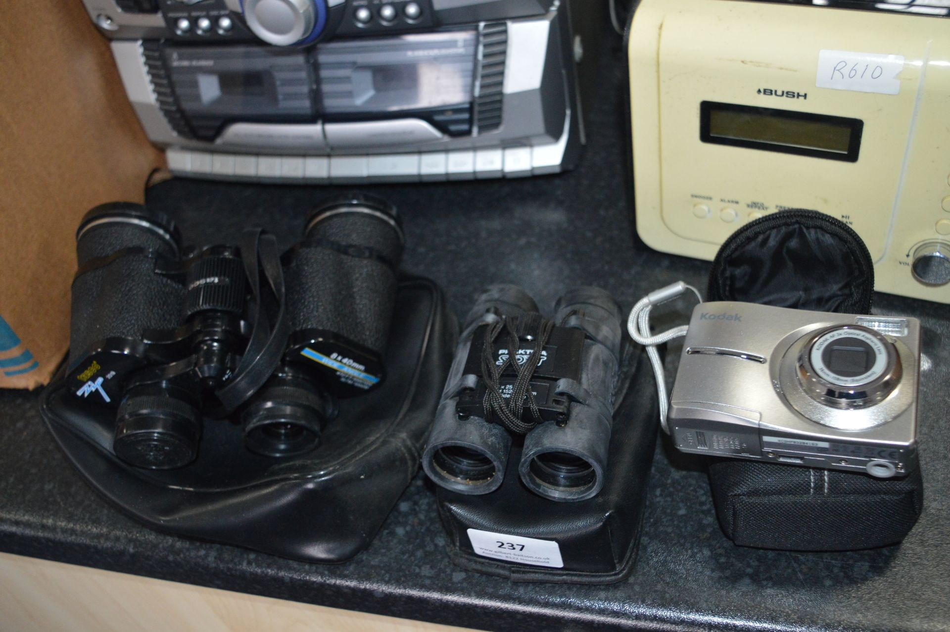 Tasco and Praktica Binoculars, and a Kodak Camera
