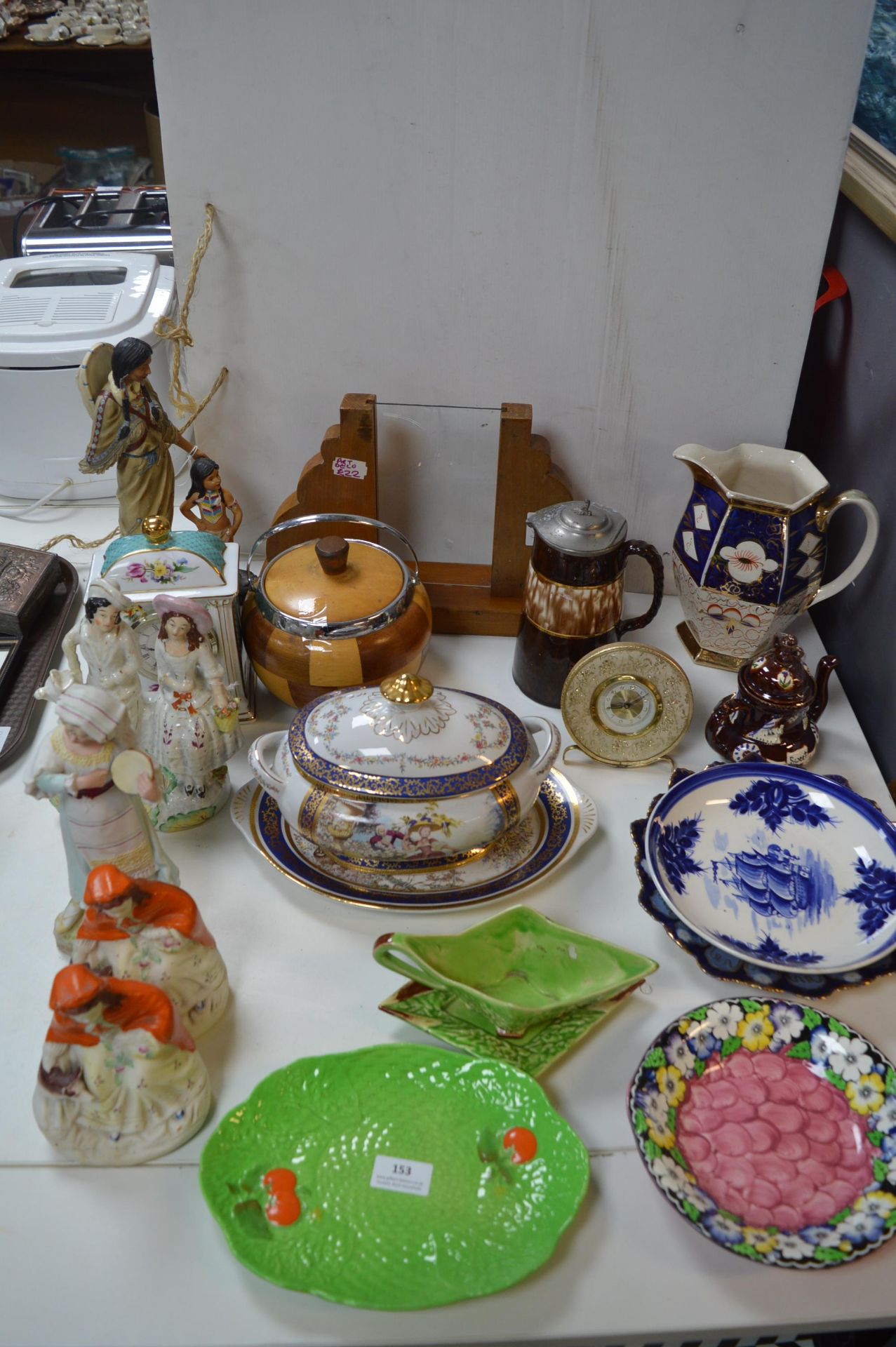 Pottery Items Including Flatback Figures, Tureens,