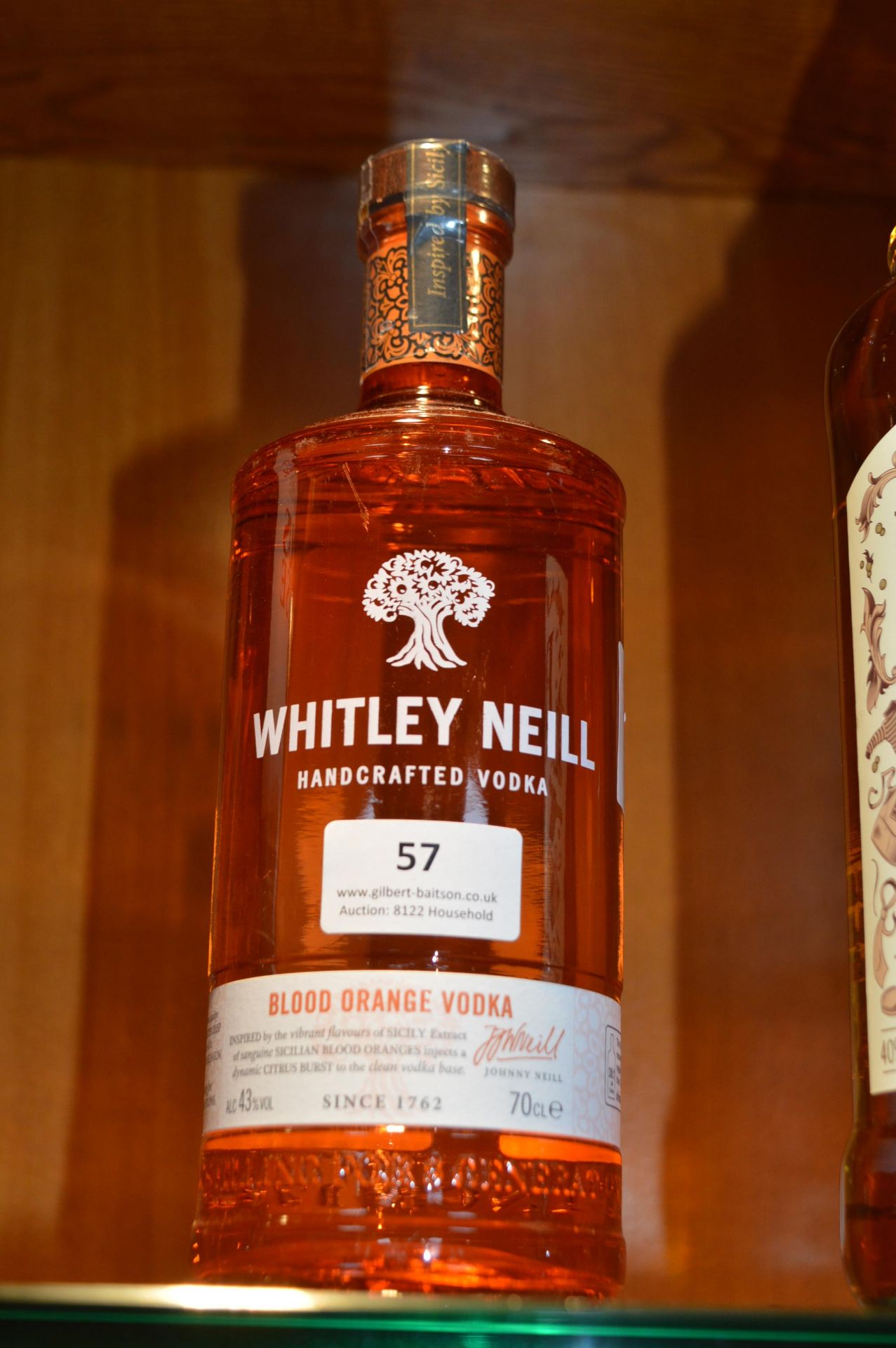 70cl Bottle of Whitley Neill Blood Orange Vodka