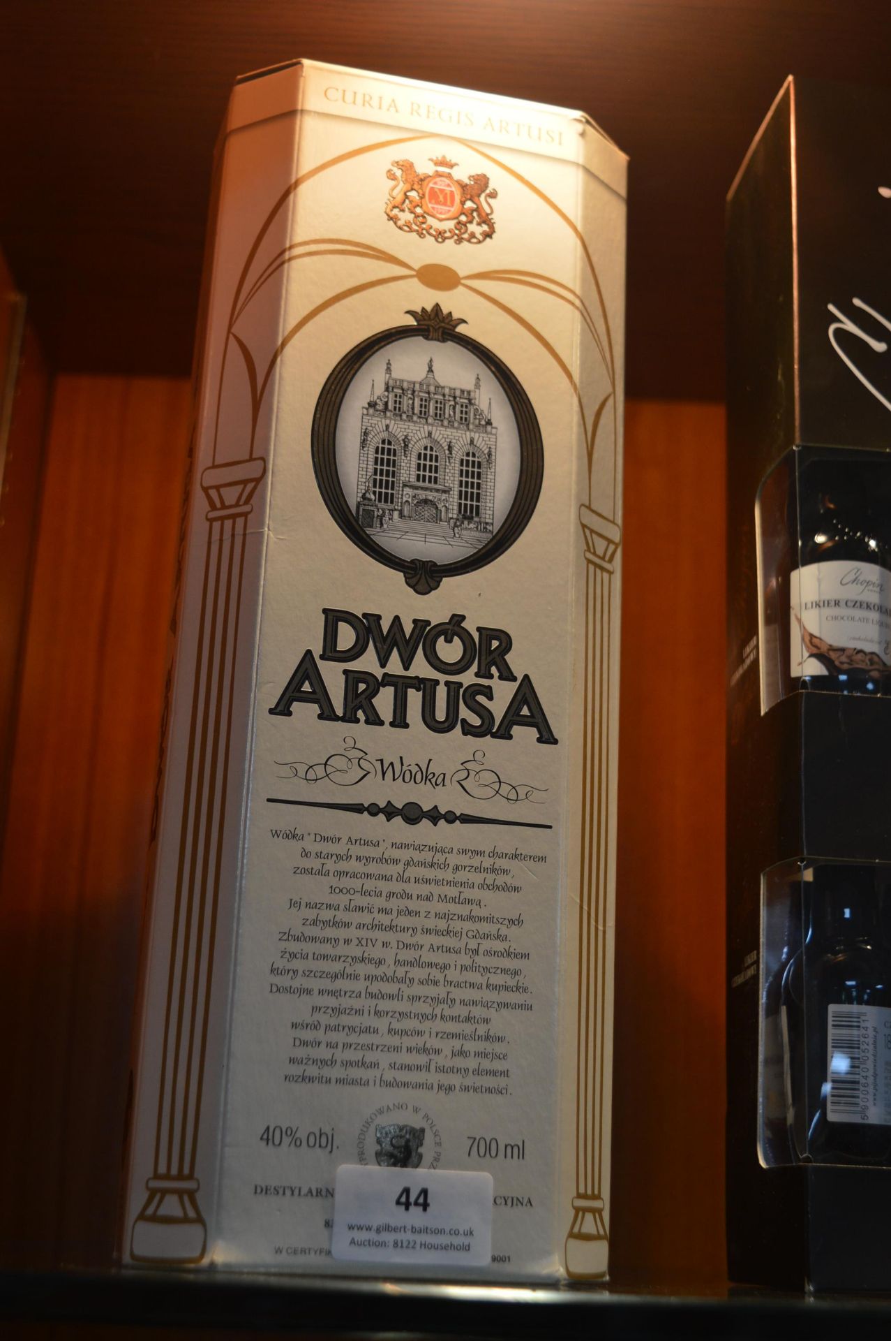 Bottle of Dwor Artusa Vodka