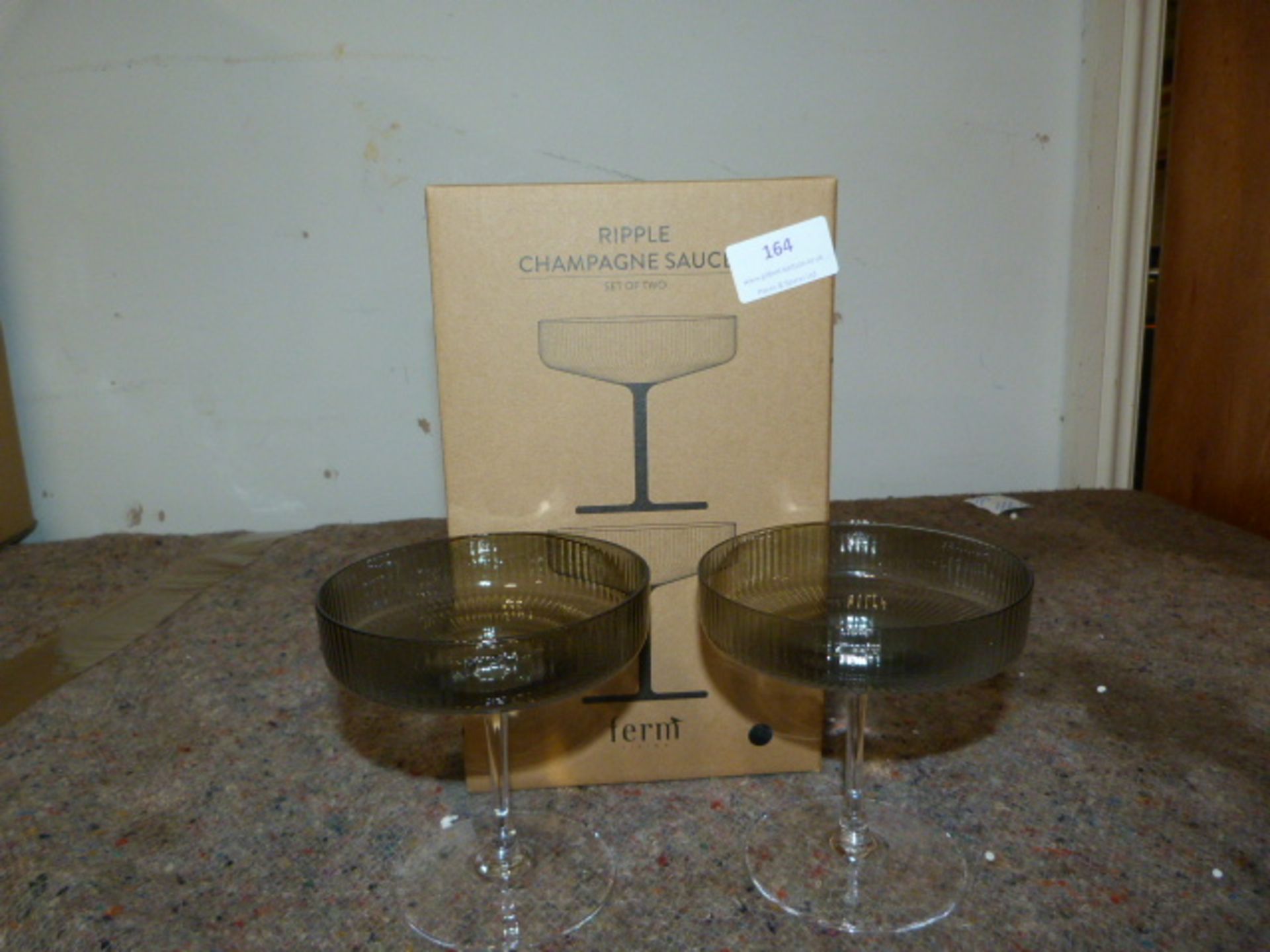 *Set of Two Ripple Champagne Saucers