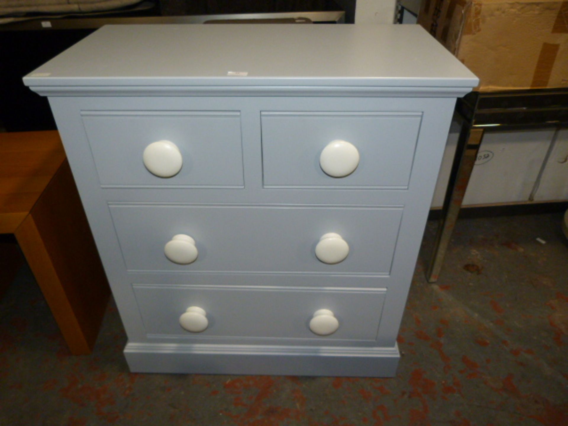 Chest of Four Drawers in Duck Egg Blue