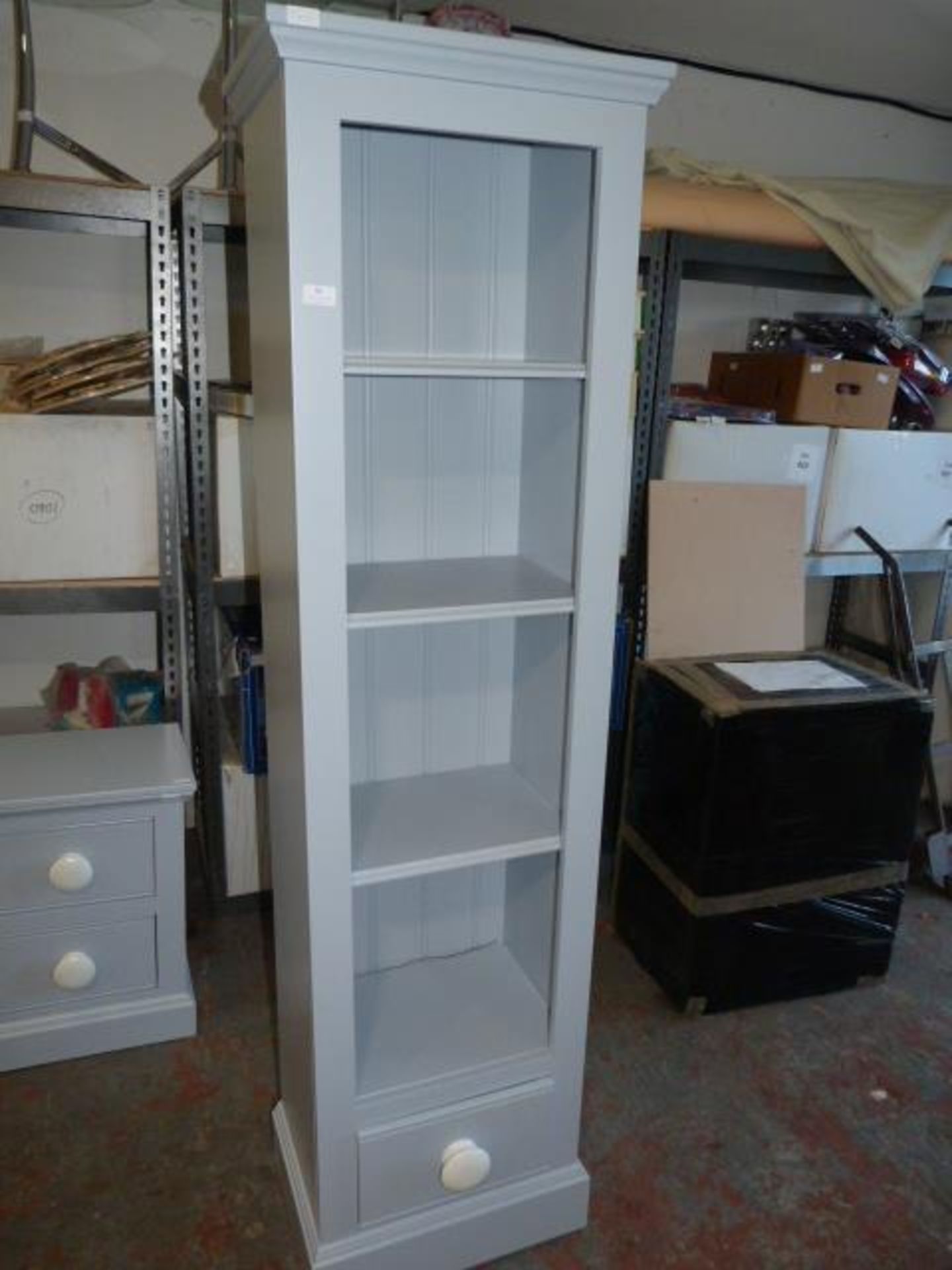 Shelf Unit with Drawer in Duck Egg Blue