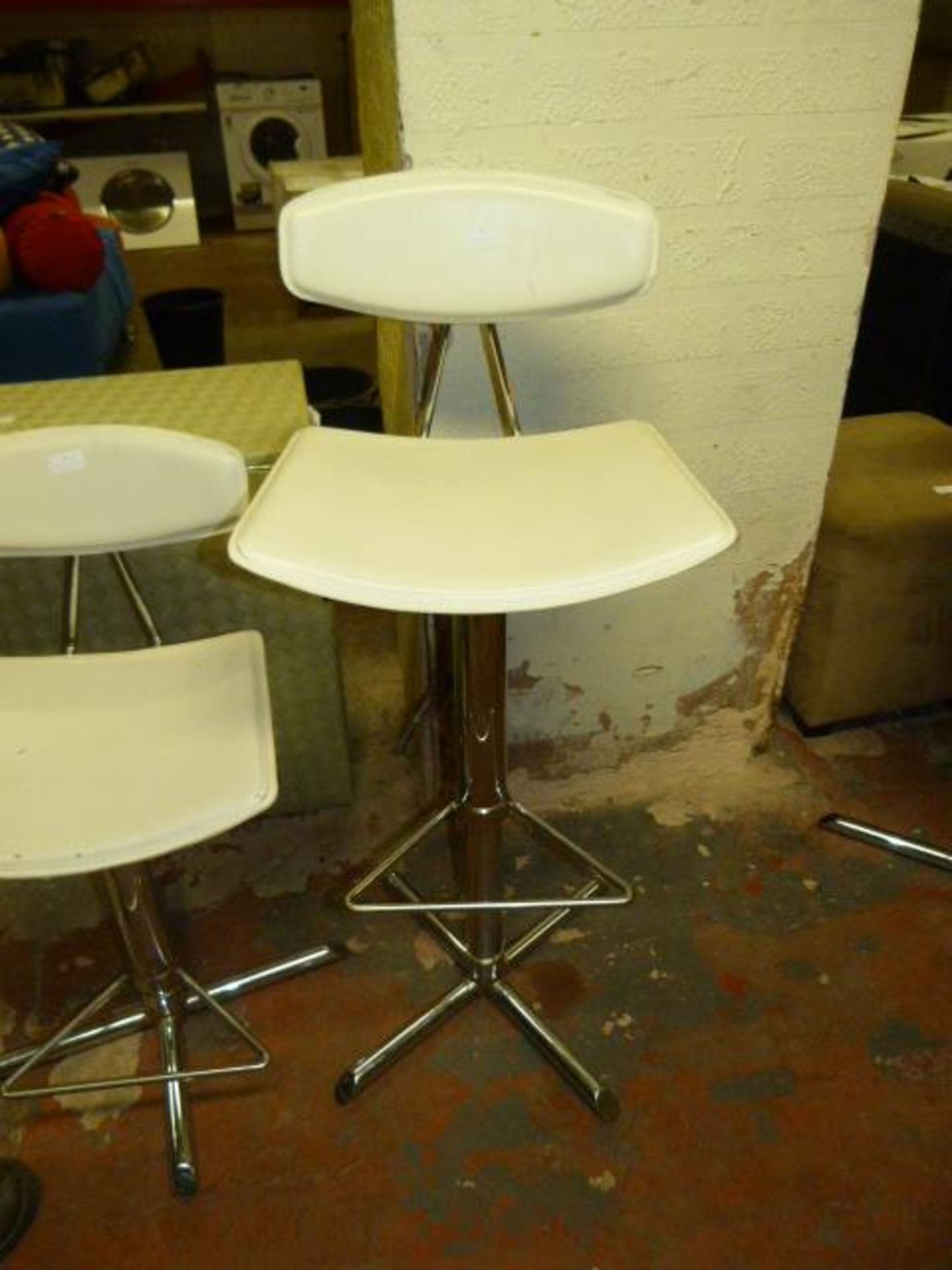 Upholstered Chrome Based Barstool