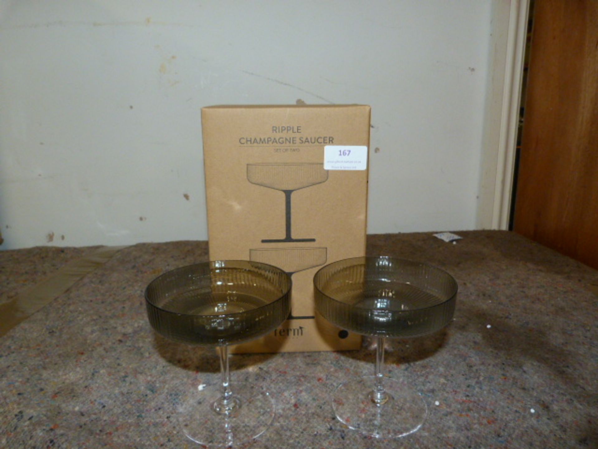 *Set of Two Ripple Champagne Saucers