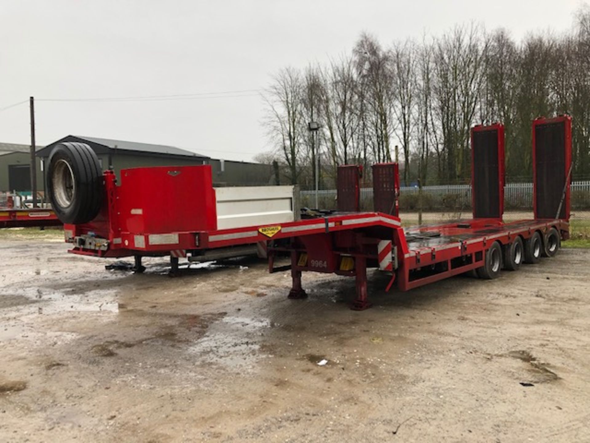 *2019 Broshuis B.V 4 Axle Rear Steer Extending Semi Low Loader 7300kg Gross - Sale Subject to Agree