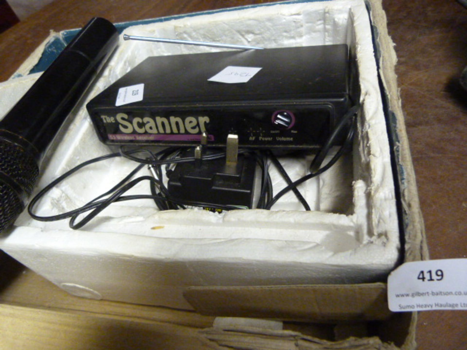 "The Scanner" 33 Wireless Receiver and Microphone