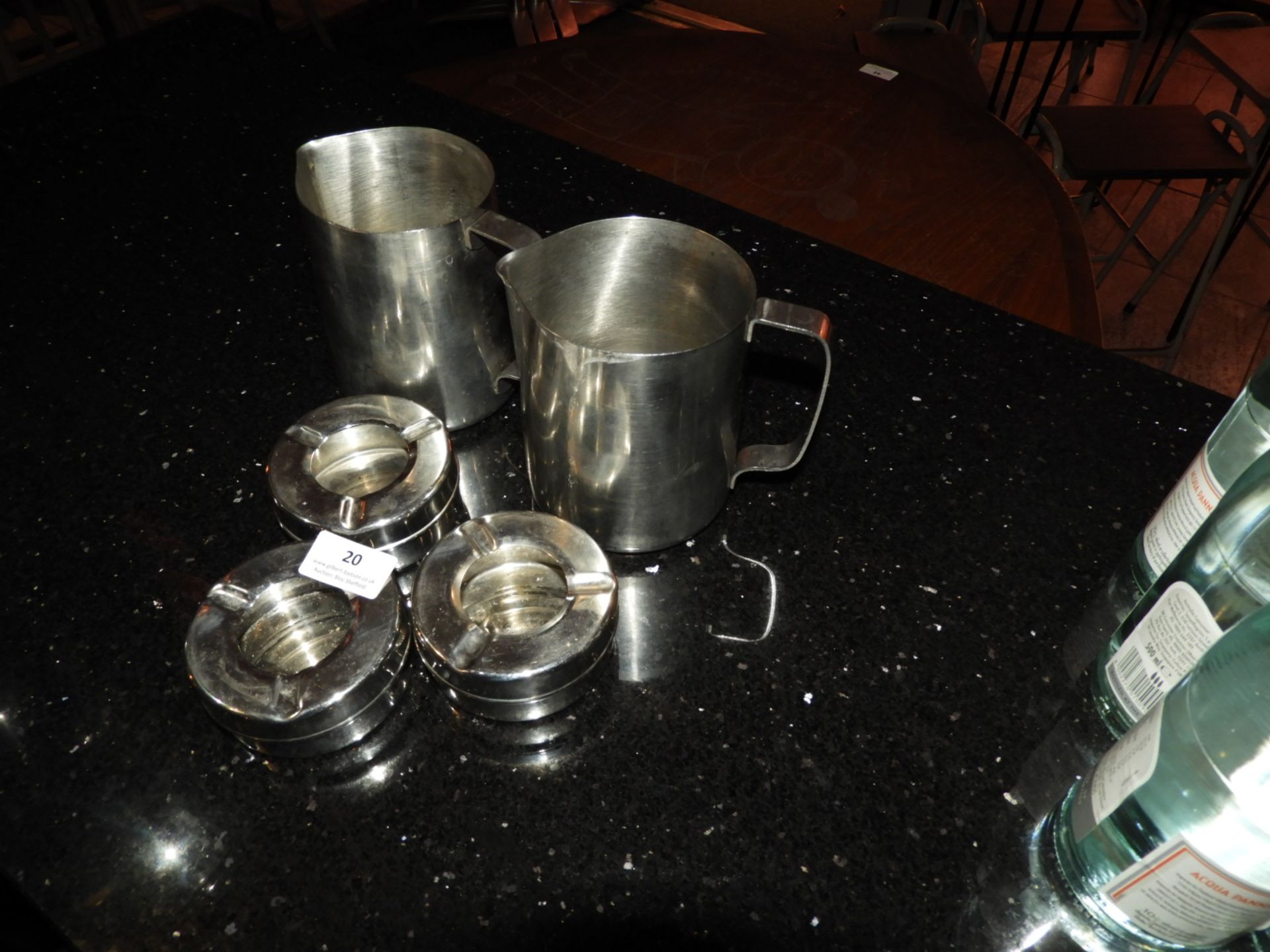 *Stainless Steel Jugs and Ashtrays