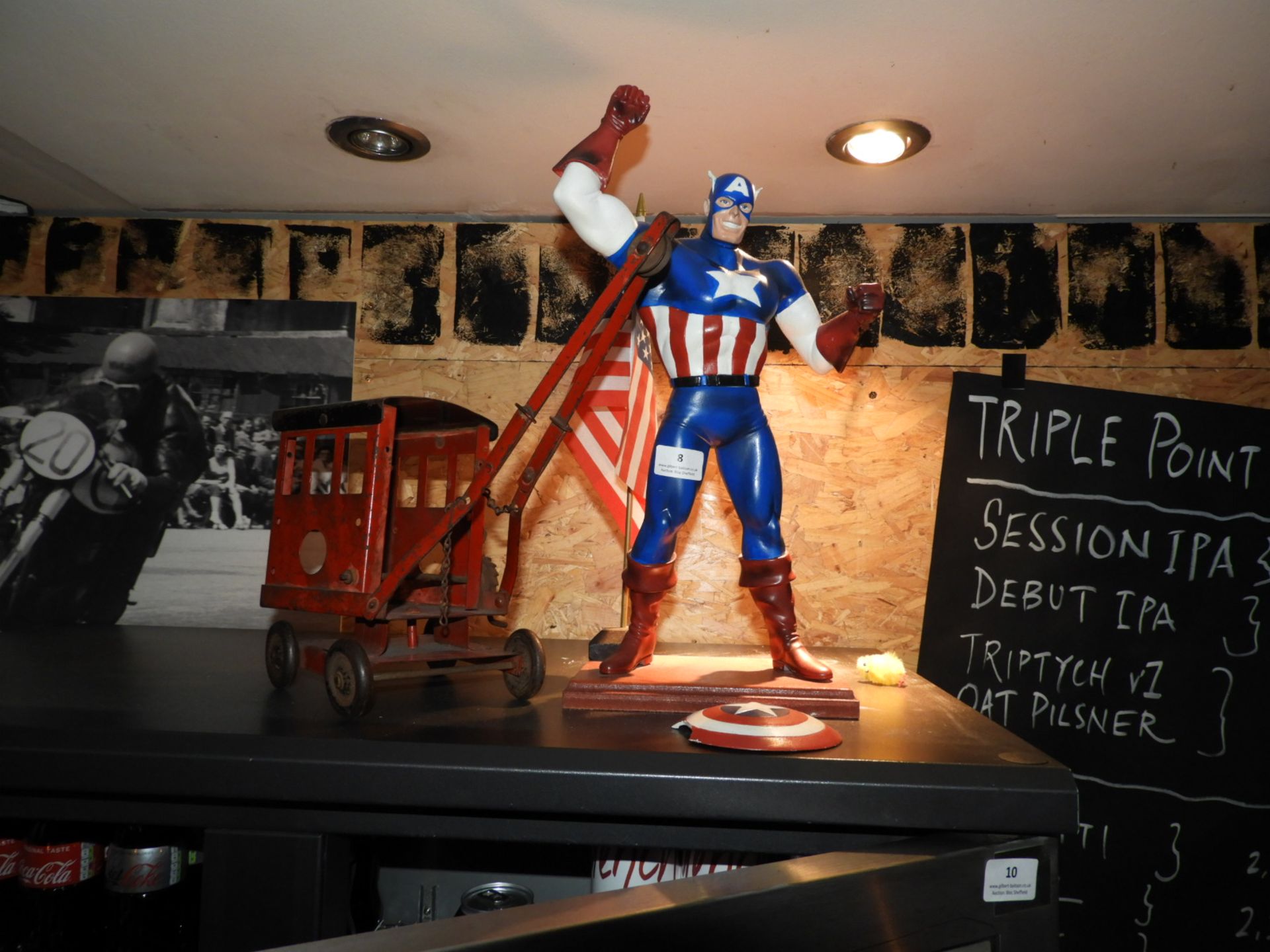 *Captain America Ornament and a Early Tin Plate To