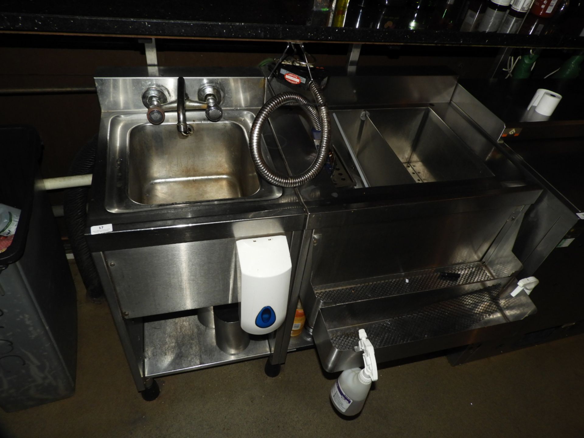 *Stainless Steel Bartenders Sink Unit