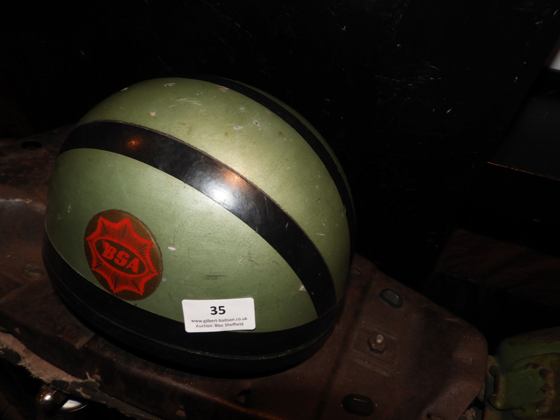 *Vintage BSA Motorcycle Helmet