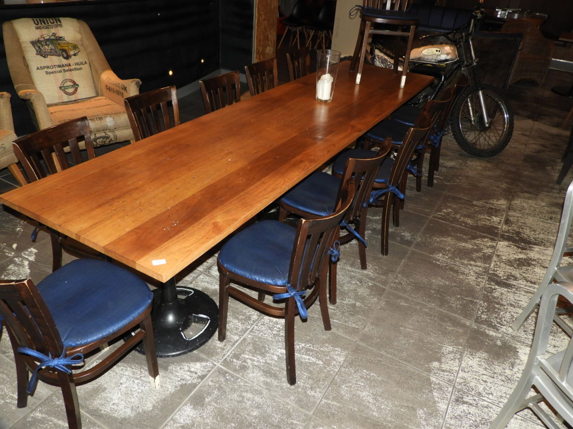 *Rectangular Dining Table on Three Pedestal Suppor