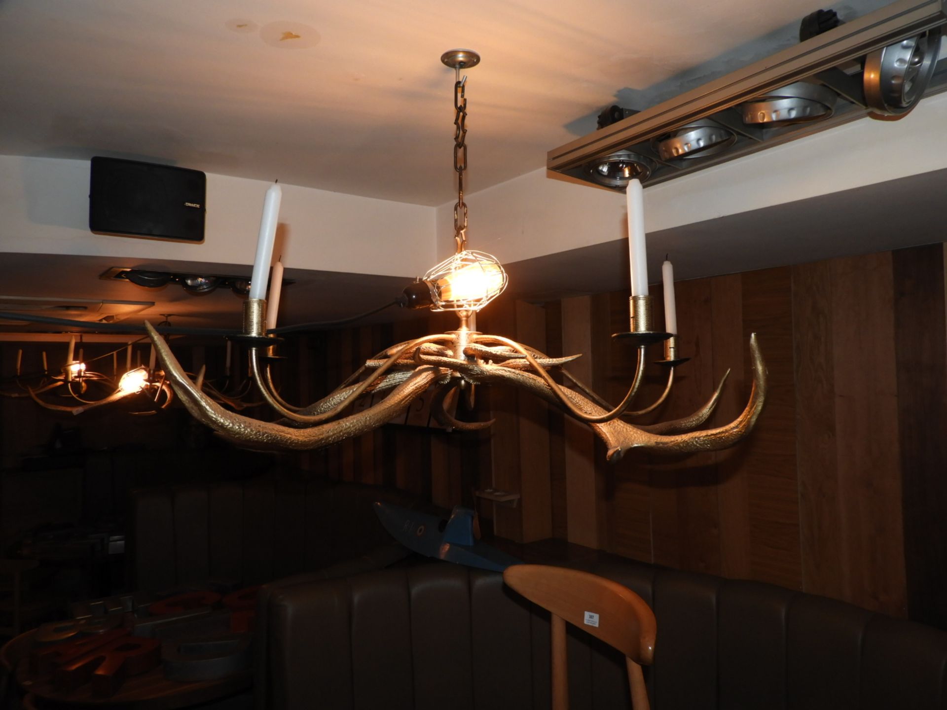 *Gold Painted Antler Candelabra