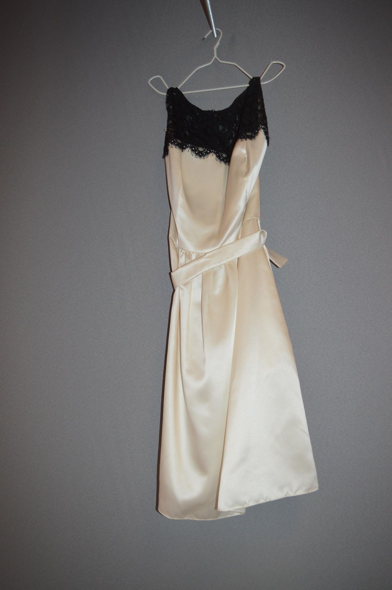 *Size: 14 Black & Ivory Bridesmaid Dress by Dessy