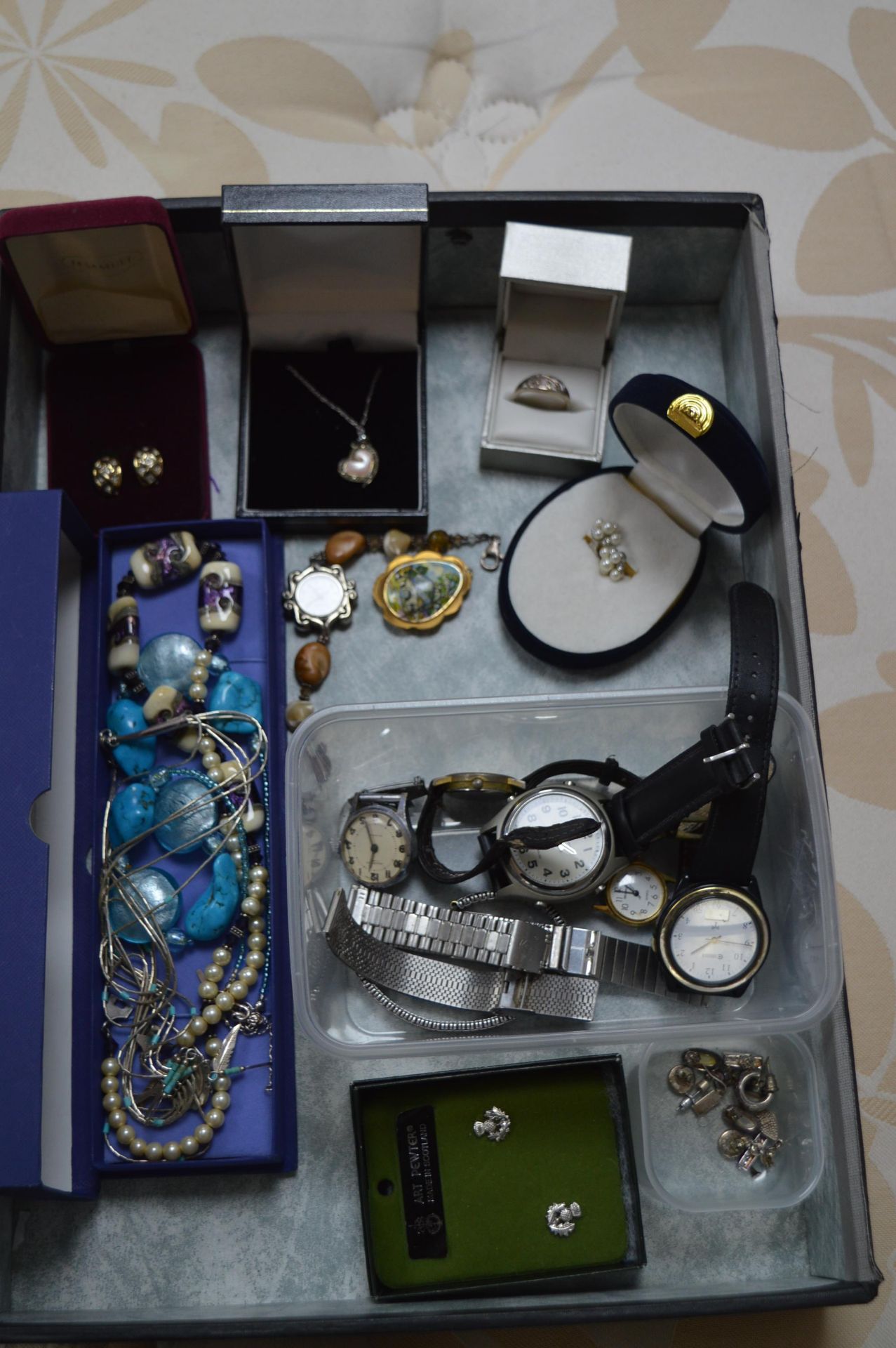 Box of Jewellery and Watches