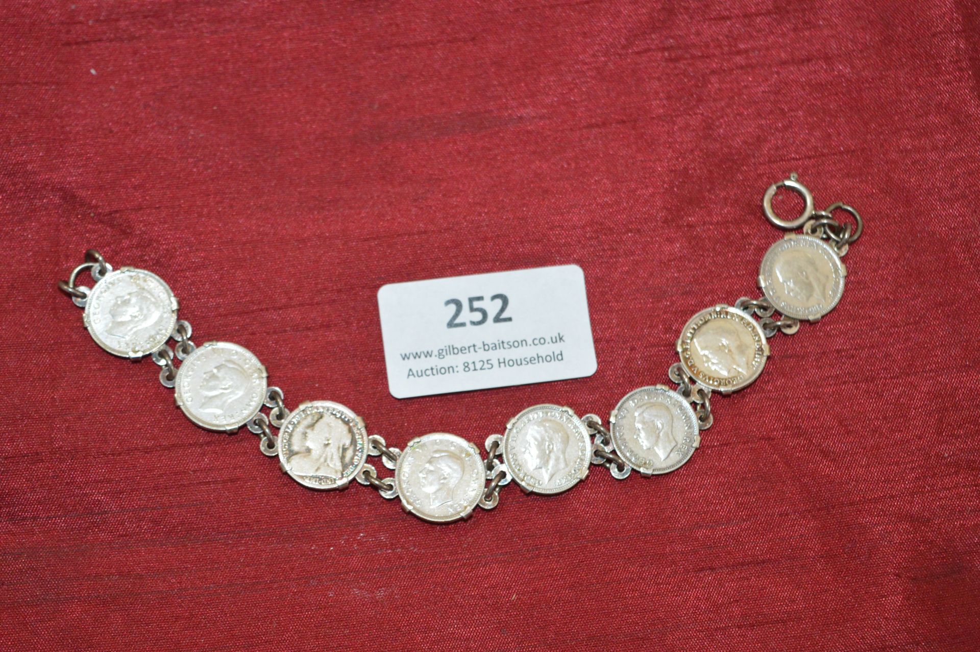 Bracelet made from a Silver Threepenny Bit