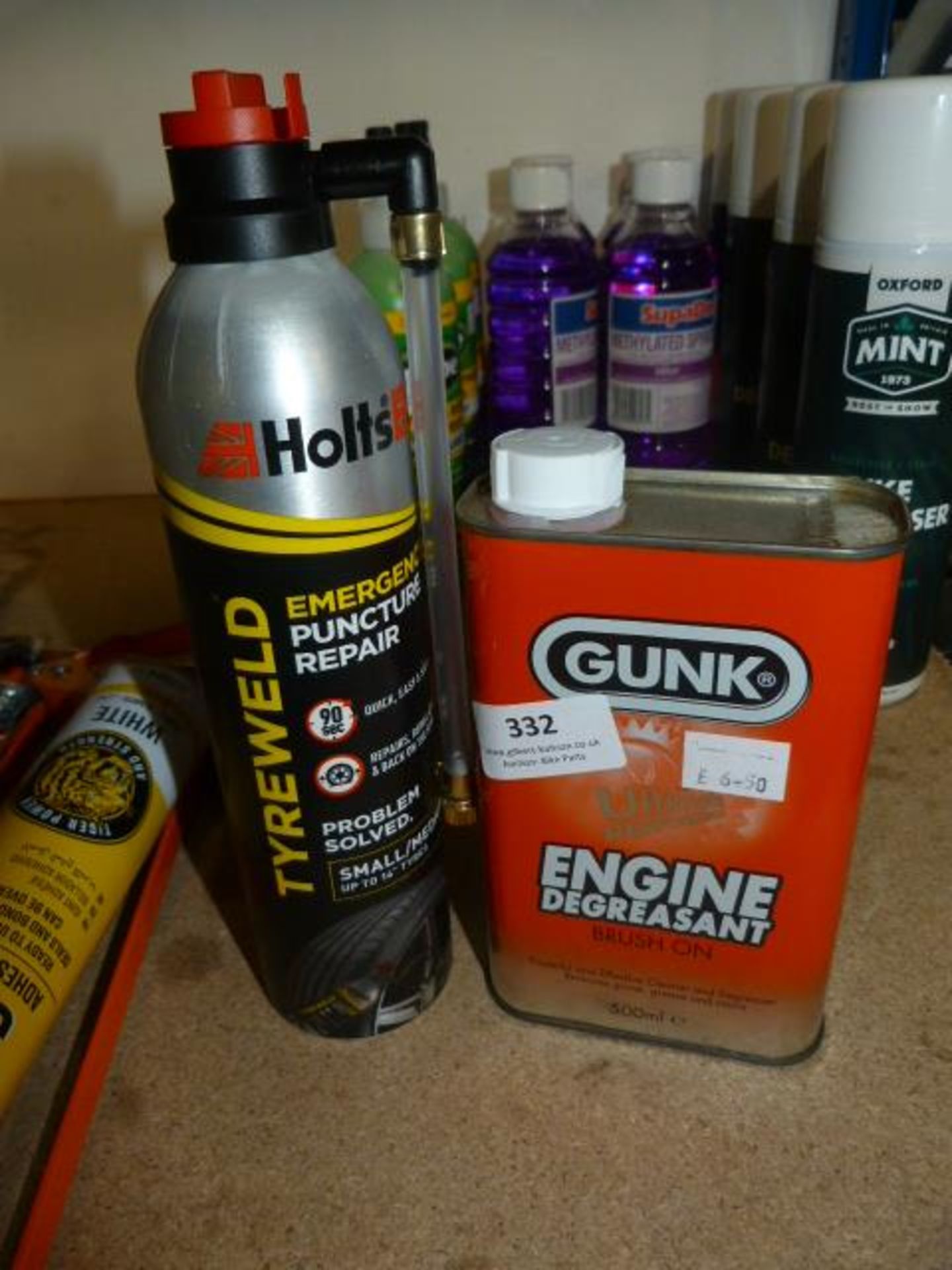*Tin of Tyreweld and a 500ml Tin of Engine Degreas