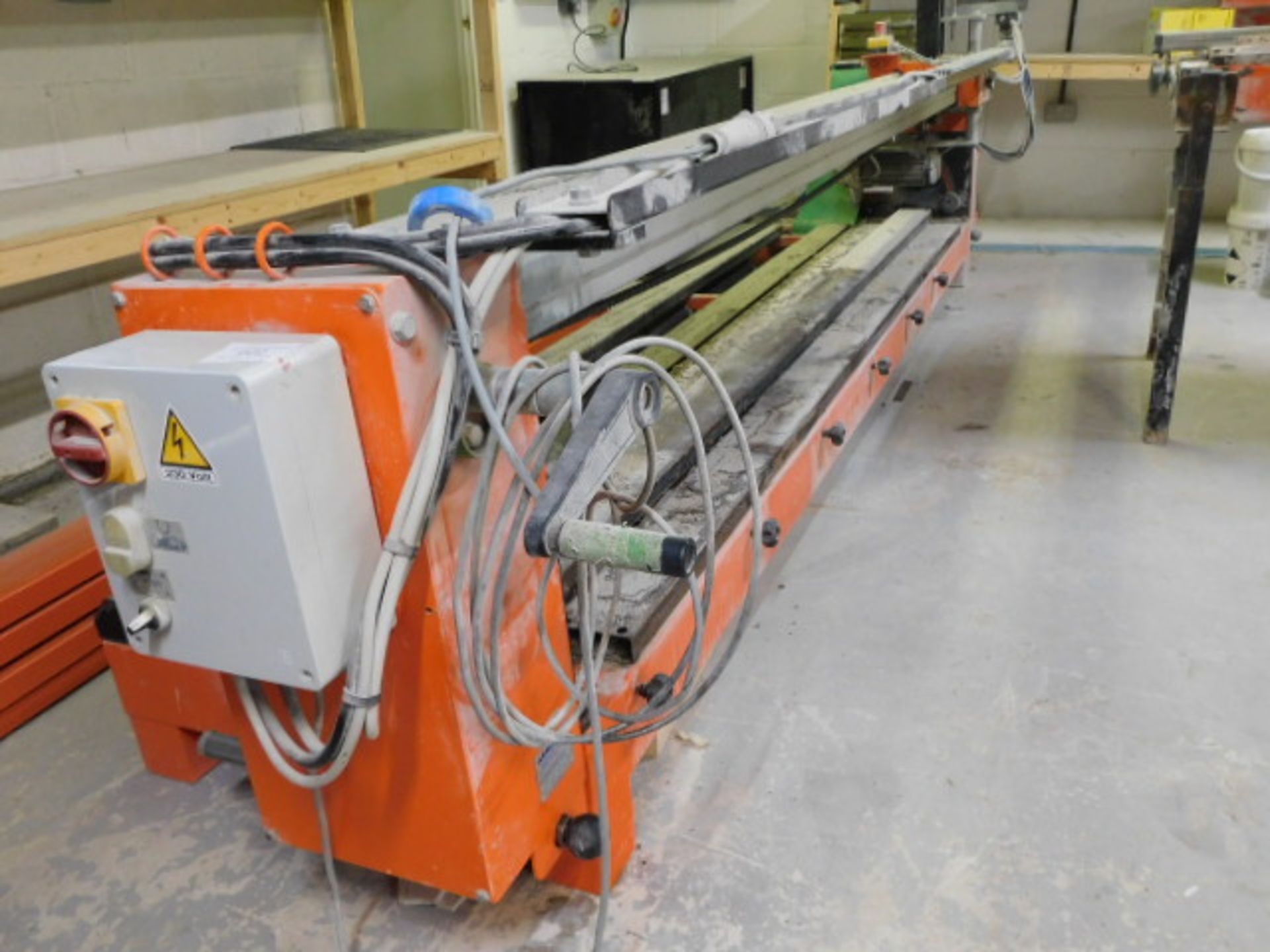 *Achilli 2005 Bridge Saw with side feed beds ready for transport