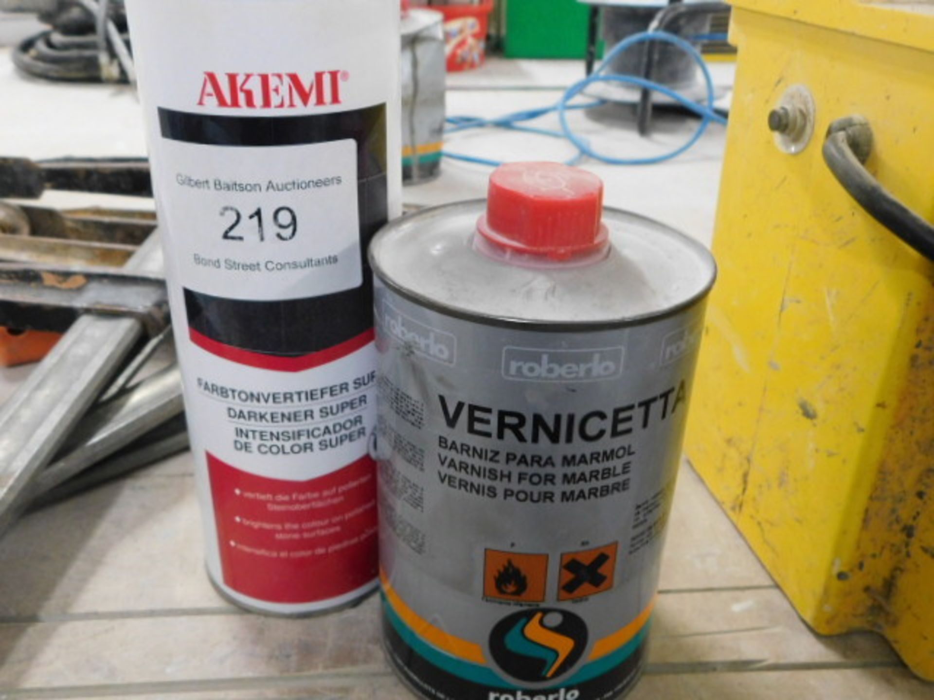 *Varnish for granite and intensifier