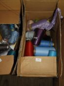 *Box Containing Mixed Cones of Coats & Other Threa