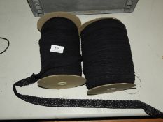 *Two Rolls of Black Elasticated Lace Edging