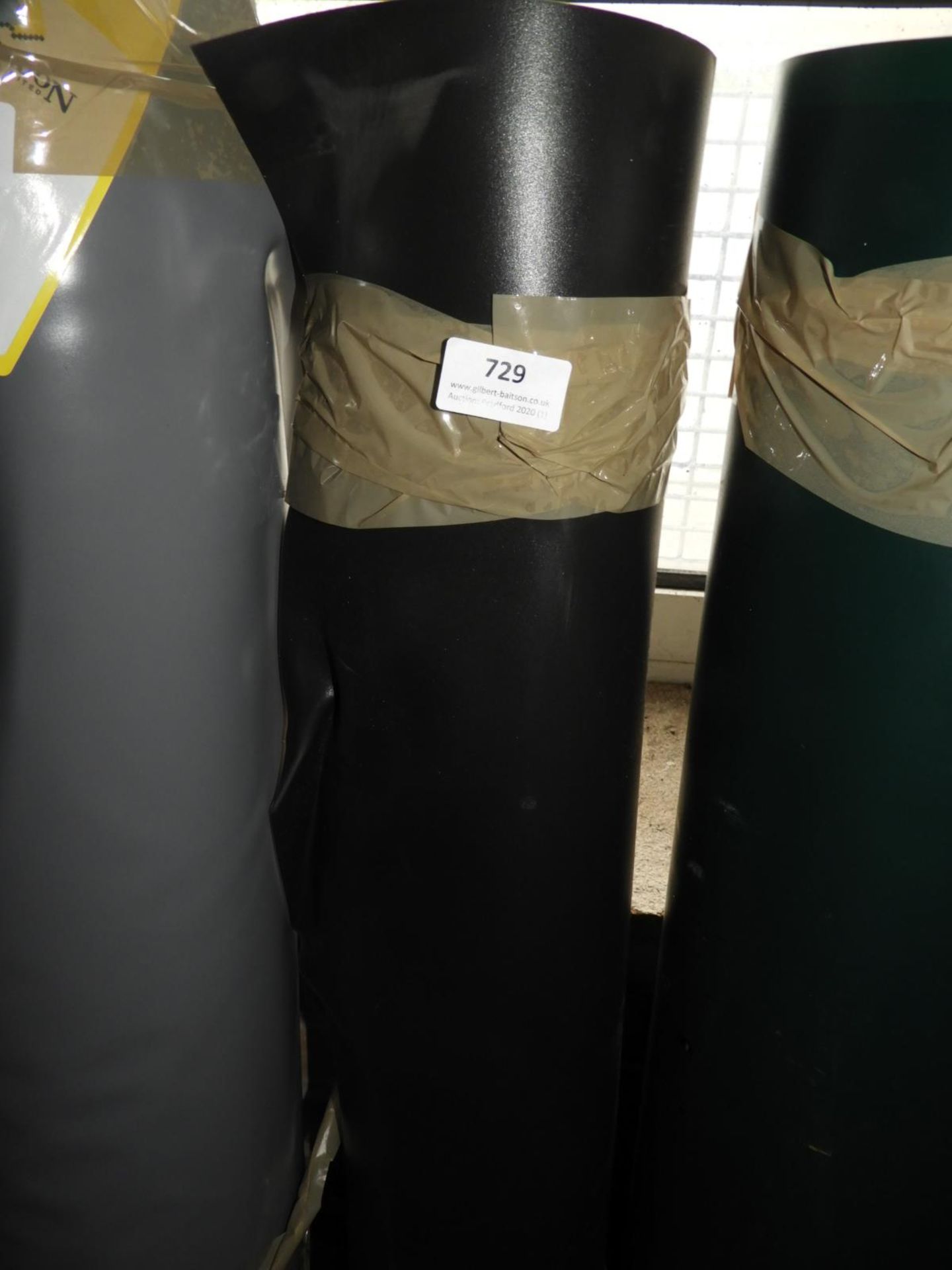 *Roll of Black Leather Textured Plastic Sheeting