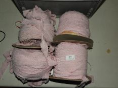 *Four Rolls of Pink Lace Edging
