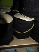 *Three Rolls of Black Lace Edging