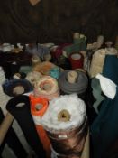 *Thirty Mixed Rolls of Assorted Fabric (Various Le