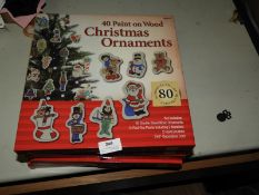 *Five Sets of 40 Paint on Wood Christmas Ornaments