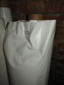 *Large Roll of White Plastic Sheeting with Faux Su