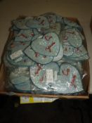 *50 Stitch On Blue Heart Sequin Panels