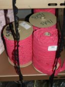 *Four Rolls of Pink Braid Edging