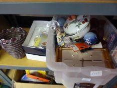 Box of Clocks, Various Pottery Figurines Including